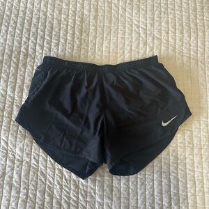 Nike Black Athletic Shorts with Moisture Wicking Fabric and Elastic Waistband